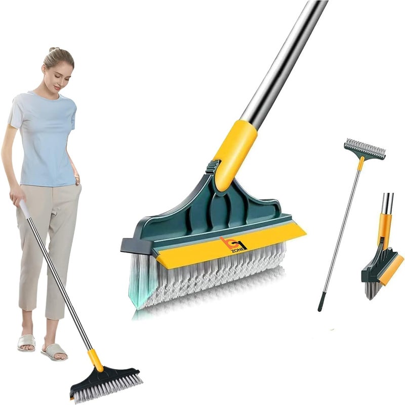 2 in 1 Cleaning Floor Scrub Brush Viper Effortless Grout Cleaning with Long Handle and 120 Rotating Tile Brush