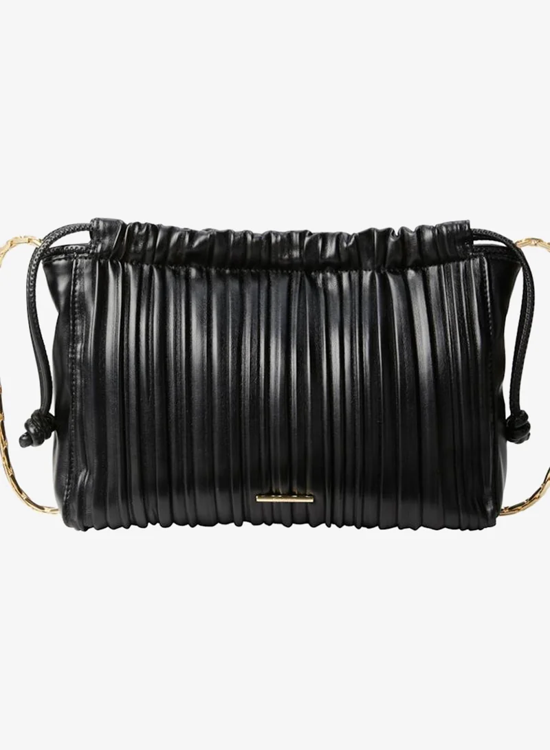 Causal Drawstring Plisse Crossbody