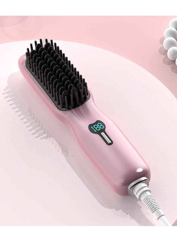 general Cordless Hair Straightener Brush, Negative Ion Care, Rechargeable and Portable, 2 in 1 Mini Styling Tool for Straightening and Curling - Image 1