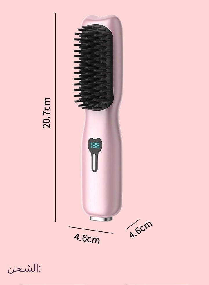 general Cordless Hair Straightener Brush, Negative Ion Care, Rechargeable and Portable, 2 in 1 Mini Styling Tool for Straightening and Curling - Image 3