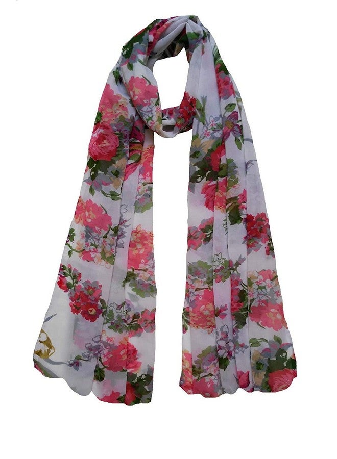 V3E Girl's Stylish All over Print Georgette Tassel Scarfs Stole Dupatta (Multicolor,S02-(Pack of 6) - Image 2