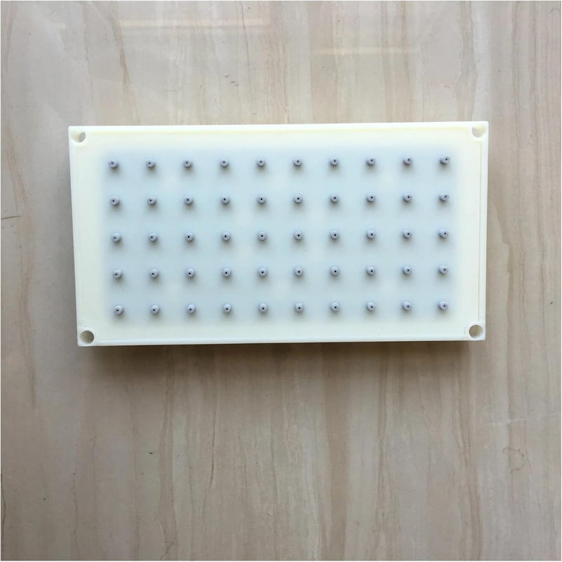 رأس دش مربع بنظام مخرجين من المادة ABS بأبعاد 20.5 × 10.8 سم، لون أبيض - Image 4