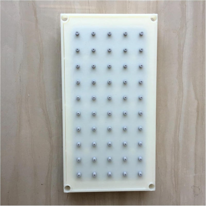 رأس دش مربع بنظام مخرجين من المادة ABS بأبعاد 20.5 × 10.8 سم، لون أبيض - Image 2
