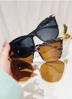 Shein 3pcs Classic Geometric Frame Glasses Boho Black Sunglasses Fashion  - Image 1
