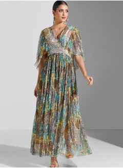 Label RITU KUMAR Pleat Detail Printed Dress  - Image 4