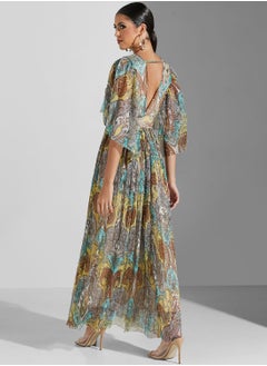 Label RITU KUMAR Pleat Detail Printed Dress  - Image 2