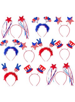 Moon Boat Moon Boat 10PCS Patriotic Head Boppers Headband - Star Uncle Sam Hat Balloons- Fourth 4th of July Party Accessories Favors Decorations  - Image 1