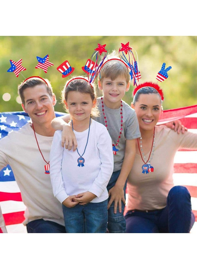 Moon Boat 10PCS Patriotic Head Boppers Headband - Star Uncle Sam Hat Balloons- Fourth 4th of July Party Accessories Favors Decorations - Image 3