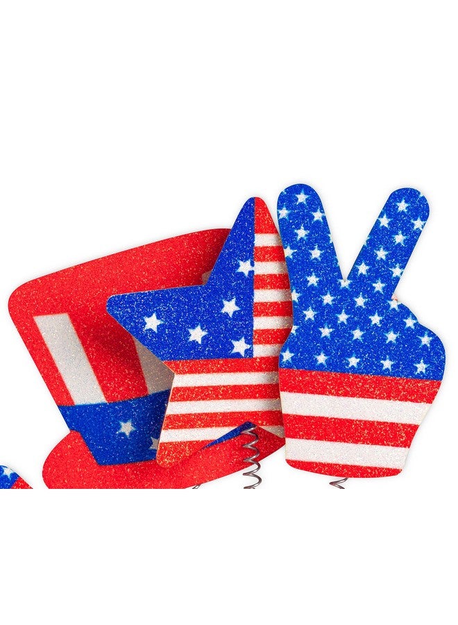 Moon Boat 10PCS Patriotic Head Boppers Headband - Star Uncle Sam Hat Balloons- Fourth 4th of July Party Accessories Favors Decorations - Image 5