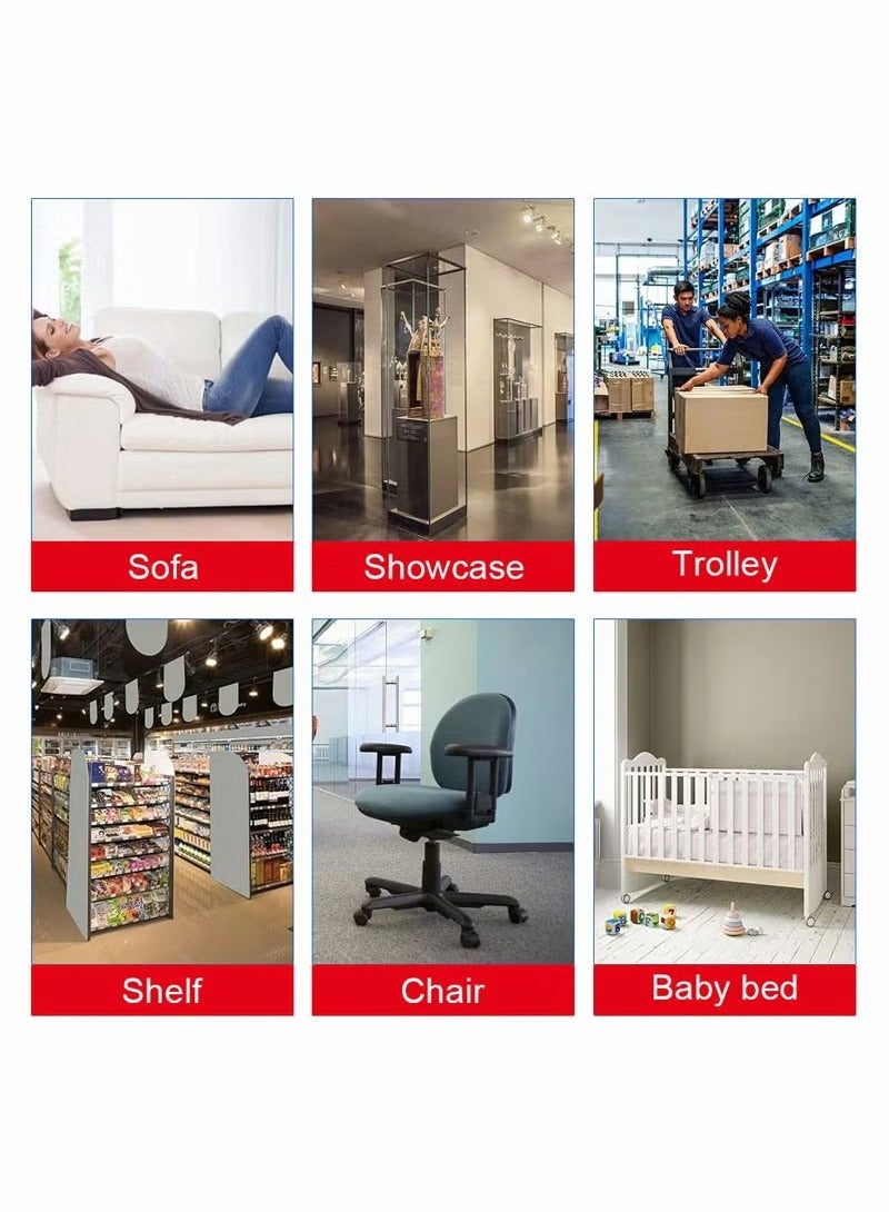 8 عبوات من محامل نقل الكرة الدوارة، كرات الخروع العالمية مع النايلون المستخدمة لمعدات الحامل ونظام النقل، سعة تحميل 44 رطلًا - Image 5