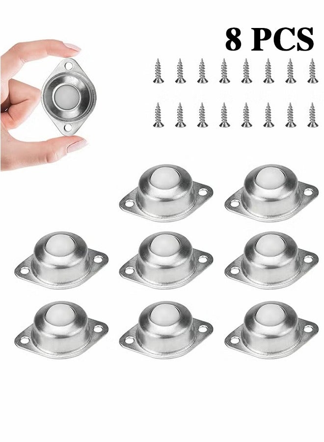 8 عبوات من محامل نقل الكرة الدوارة، كرات الخروع العالمية مع النايلون المستخدمة لمعدات الحامل ونظام النقل، سعة تحميل 44 رطلًا - Image 1