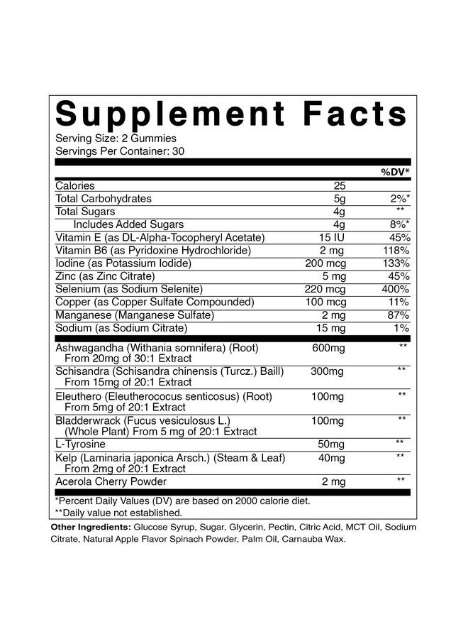 Vitamatic Vegan Thyroid Support Gummies with Iodine & Kelp - 60 Count Improve Your Energy & Increase Metabolism - Plant-Based - Image 4