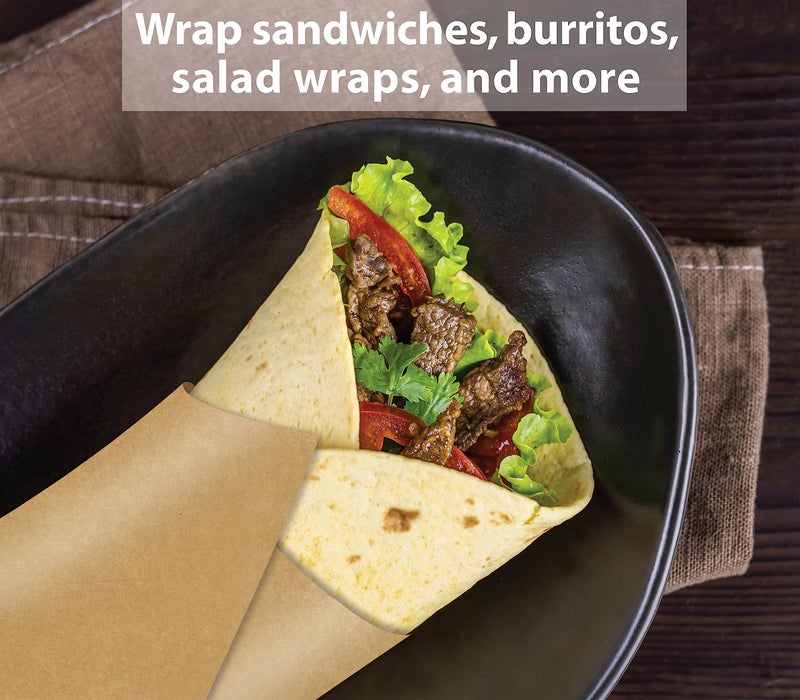 Better Kitchen Products Kraft Paper Deli Sheets, 12" x 12", Greaseproof Food Basket Liner Sheets, Pre-cut Sandwich Wrappers, Naturally Grease Proof Food Mats, (200) - Image 5