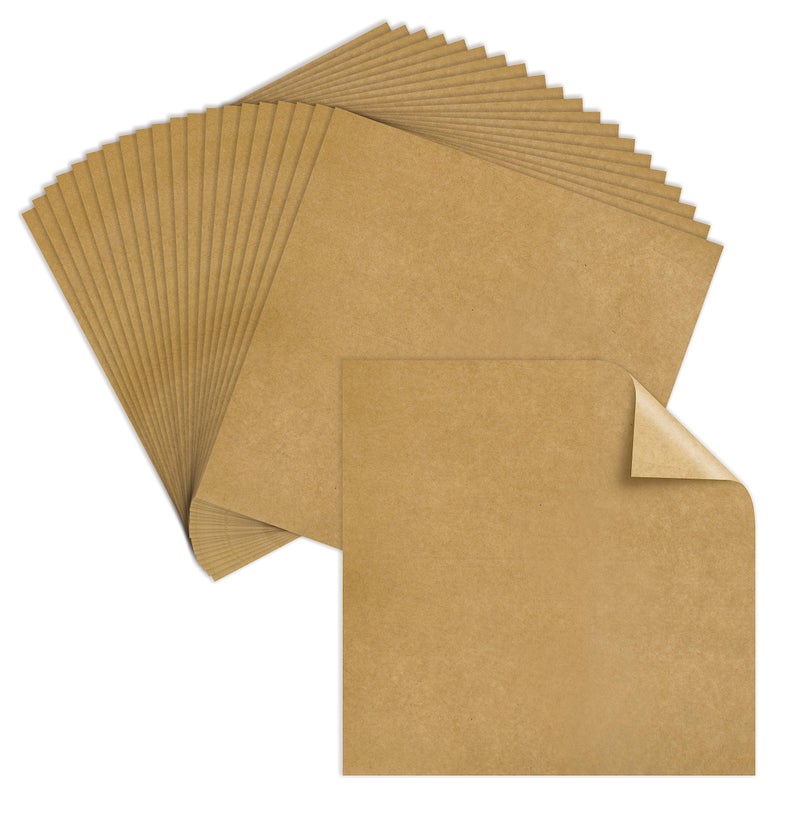 Better Kitchen Products Kraft Paper Deli Sheets, 12" x 12", Greaseproof Food Basket Liner Sheets, Pre-cut Sandwich Wrappers, Naturally Grease Proof Food Mats, (200) - Image 1