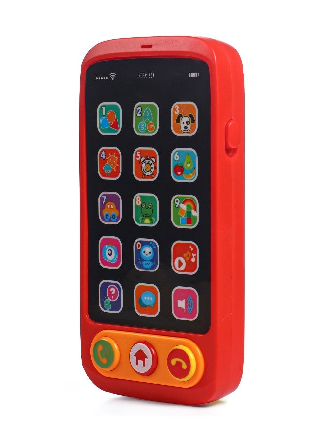 PlayNation Play Nation Musical Smartphone Toy, Speech development, Vibrant Lights and Playful Sound Effects, 18 Months+, 8 x 3 x 15.5 cm - Red - Image 5