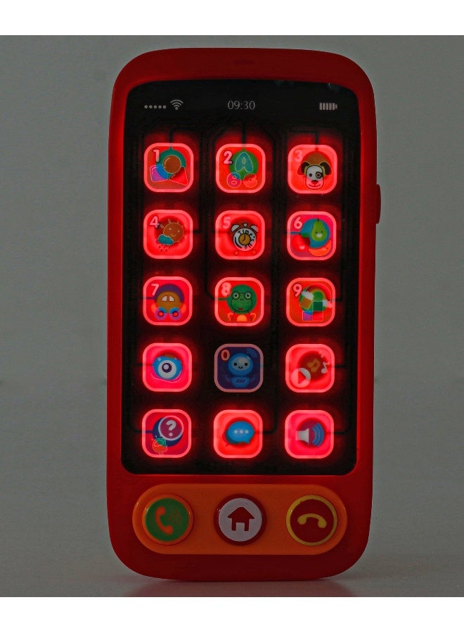 PlayNation Play Nation Musical Smartphone Toy, Speech development, Vibrant Lights and Playful Sound Effects, 18 Months+, 8 x 3 x 15.5 cm - Red - Image 2