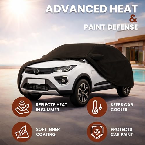 Autofy Car Cover Waterproof Glory for Mahindra XUV300 [Year 2019 Onwards] - XUV300 Car Cover Dust & UV Protection XUV300 Car Body Cover with Mirror Pocket Soft Cotton Lining - Image 5
