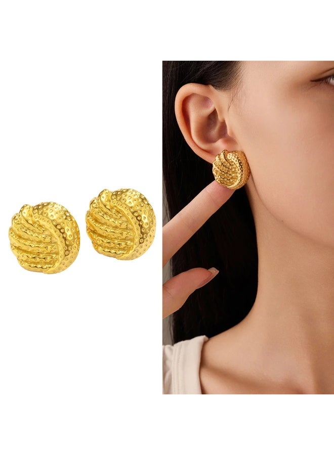 The Black Pearl Accessories Golden Stainless Steel Earring - Image 2