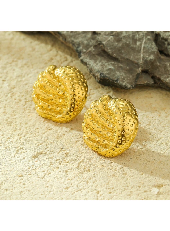 The Black Pearl Accessories Golden Stainless Steel Earring - Image 5