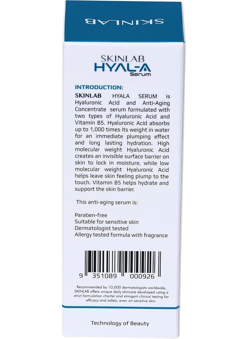 SKINLAB Hyal-A Hyaluronic Acid Duo Vitamin B5 Serum 30ml - Image 5