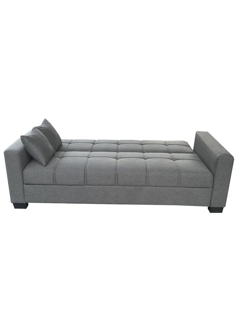 SILA Modern Three Seater Sofa Cum Bed Sleeping Fabric  Sofa Bed Modern Design Living Room Sofa Sila-S399 Grey 180x110x75  - Image 2