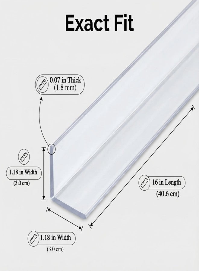 Frychee Clear Corner Protectors - Self-Adhesive Baby Proofing Safety Bumpers for Walls, Furniture, Cabinets & Desks - Freely Spliced to Meet Your Needs(2PCS, 3x40.6cm/1.18x16in) - Image 2