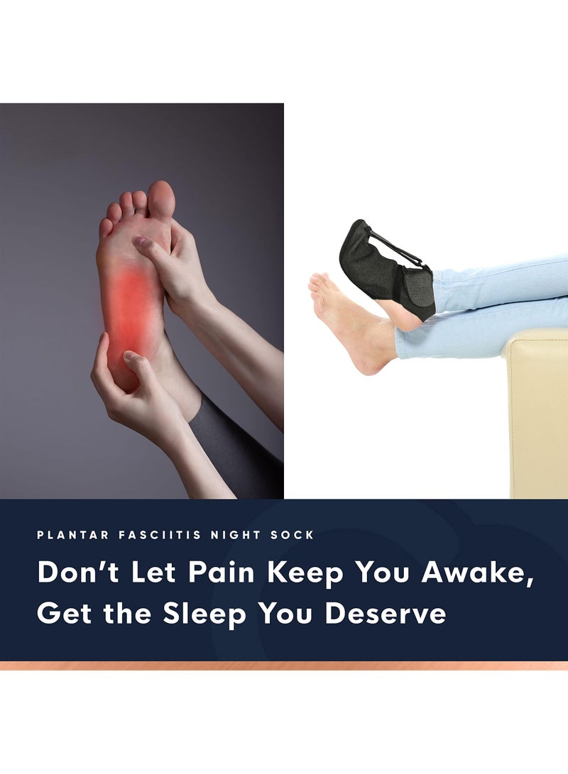 Sweet seven جوارب الليل لعلاج التهاب اللفافة الأخمصية - دعامة طبية للقدم اليمنى أو اليسرى - حذاء ناعم للتمدد لدعم القدمين، النوم، والتعافي - Image 5