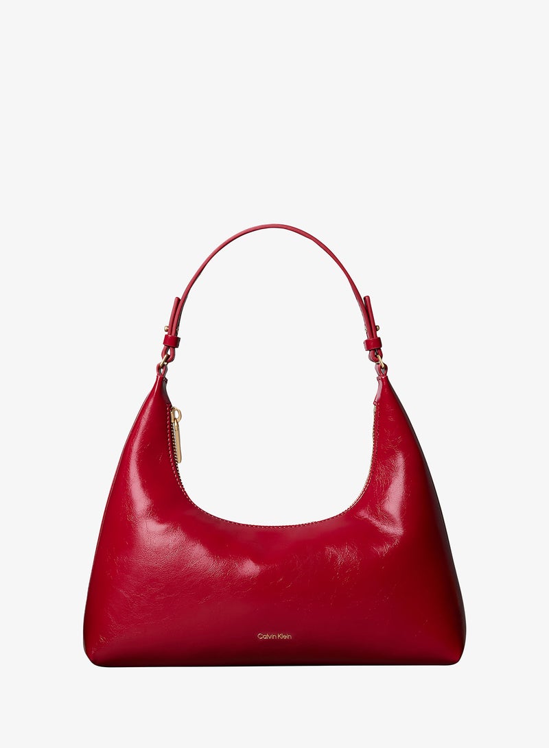 CALVIN KLEIN Foil Logo Glossy Shoulder Bag - Image 1
