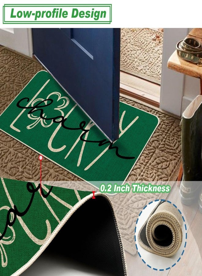 Baccessor Happy St. Patrick's Day Doormat Lucky Charm Outdoor Outside Welcome Doormat Mat Non Slip Rubber Backing Entrance Irish Holiday Spring Indoor Front Kitchen Decoration 17 x 36 Inch - Image 5