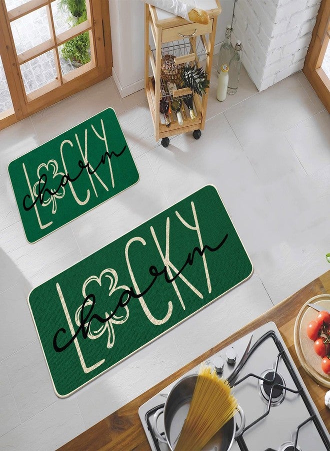 Baccessor Happy St. Patrick's Day Doormat Lucky Charm Outdoor Outside Welcome Doormat Mat Non Slip Rubber Backing Entrance Irish Holiday Spring Indoor Front Kitchen Decoration 17 x 36 Inch - Image 4