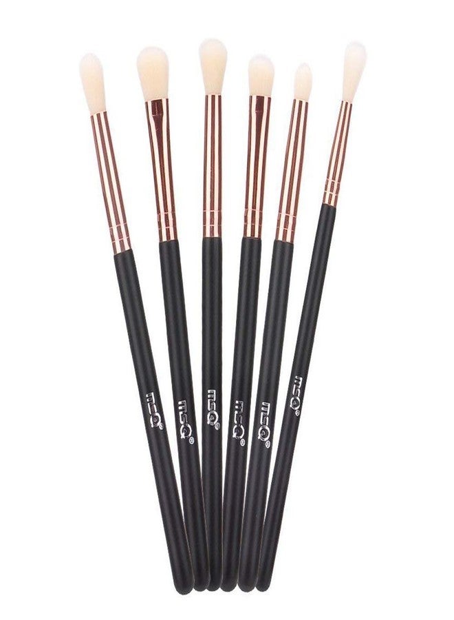 MSQ Eye Brush Set Rose Gold 6pcs Eyeshadow Set Eyebrow Brush Makeup Brushes Eyeliner Brush for Eyeshadow, Eyebrow, Eyeliner, Blending, Concealer, Best for Gifts - Image 1