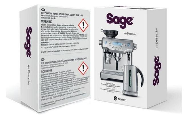 Sage Coffee Machine Descaler Domestic appliances Powder for coffee and espresso machine 4x25 g - Image 1