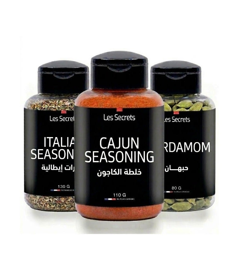 Italian Seasoning 115- Cajun Seasoning 110 - Cardamom 80 gm Bundle