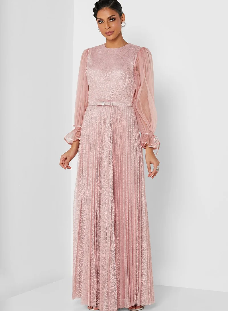Khizana Pleated Tulle Dress