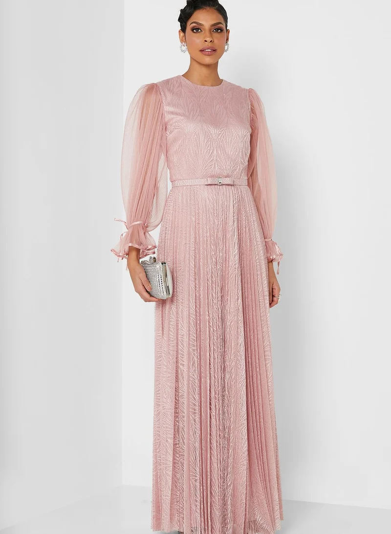 Khizana Pleated Tulle Dress
