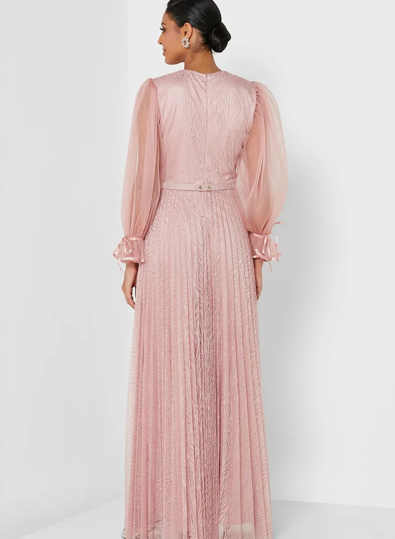Khizana Pleated Tulle Dress