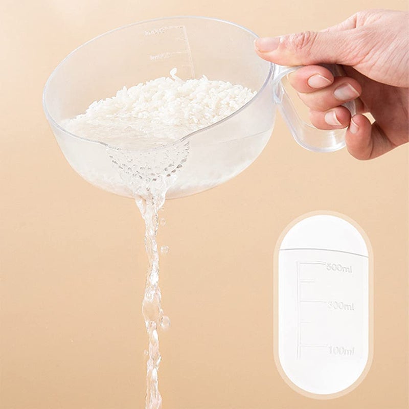 Jolfay Jolfay Large Food Dispenser Rice Dispenser Rice Container Storage with Lid Measuring Cylinder Moisture Proof Household Cereal Dispenser Bucket for Kitchen Soybean Corn  - Image 4