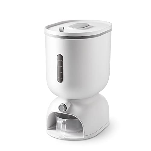 Jolfay Jolfay Large Food Dispenser Rice Dispenser Rice Container Storage with Lid Measuring Cylinder Moisture Proof Household Cereal Dispenser Bucket for Kitchen Soybean Corn  - Image 1