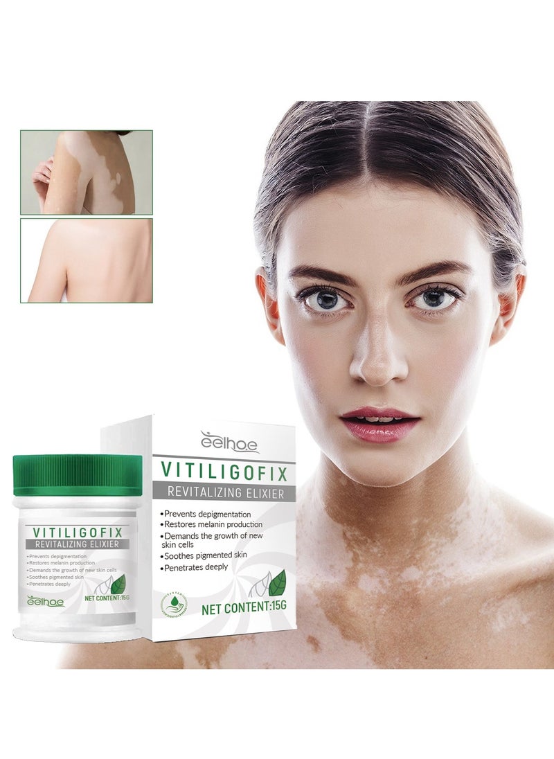 EELHOE Vitiligo Repair and Revitalizing Cream, Vitiligo Treatment Soothing Cream, Vitiligo Treatment Cream, Effectively Improve Skin Pigmentation and Lighten Vitiligo, Reduce White Spots 15g - Image 2