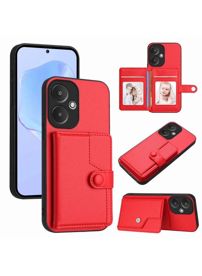 اس-توب جراب لهاتف Redmi 13C 5G / 13R مزود بحقيبة بطاقات وأزرار وRFID ومضاد للسرقة - Image 1