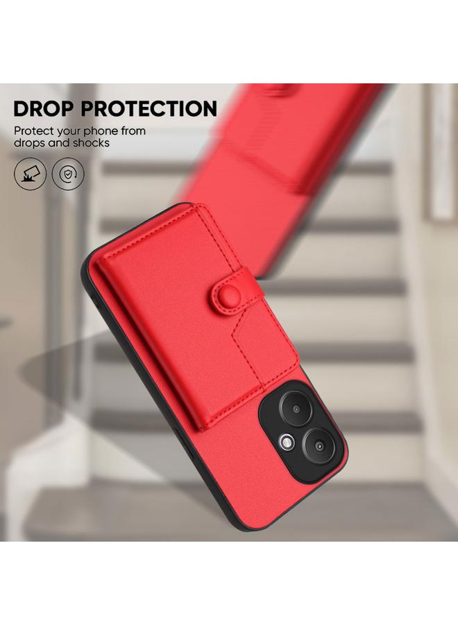 اس-توب جراب لهاتف Redmi 13C 5G / 13R مزود بحقيبة بطاقات وأزرار وRFID ومضاد للسرقة - Image 4