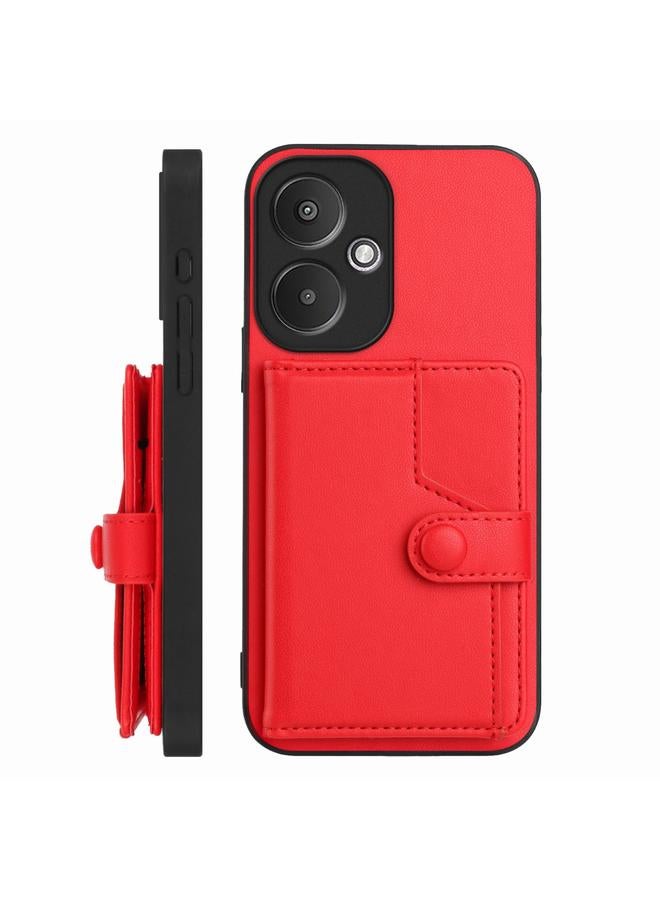 اس-توب جراب لهاتف Redmi 13C 5G / 13R مزود بحقيبة بطاقات وأزرار وRFID ومضاد للسرقة - Image 2