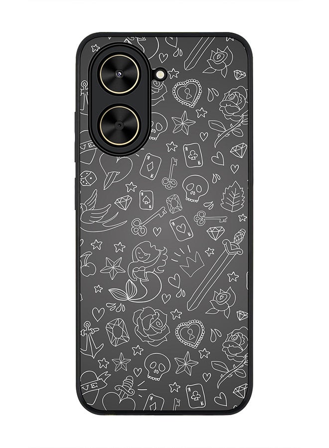 Stylizedd For Xiaomi Poco C71 / Redmi A5 4G Case,Slim fit Camera Protection, Shockproof Thin Phone cover  - Doodles