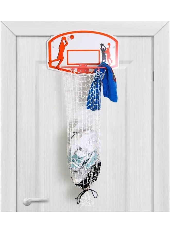Bundaloo Basketball Laundry Hamper - Over The Door 2 in 1 Hanging Basketball Hoop Or Laundry Hamper Boys & Girls Room Decor - Fun Gift - Image 1