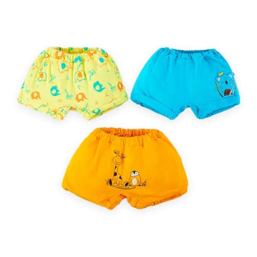 superbottoms Basic™ Bloomer for Kids | Unisex, 100% Pure Cotton Innerwear | Breathable & Soft Kids Underwear | Baby Bloomers for 18-24m | Colors May Vary Or Can be Similar| Pack of 3 Assorted - Image 1