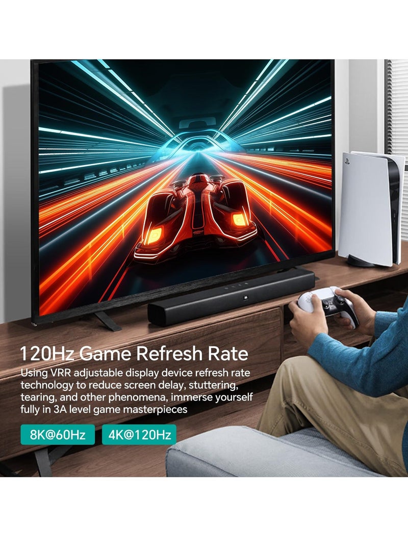 USB-C to HDMI 2.1 Adapter, Compatible with Thunderbolt 4/3 to HDMI Converter 48Gbps 8K 60Hz 4k 120hz/144hz HDR, HDCP2.3, Suitable for i-Phone 15 Pro, MacBook Pro Air, Samsung Galaxy - Image 4