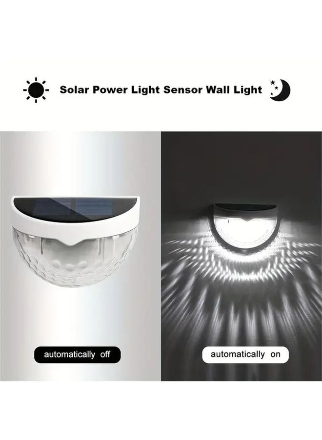 قطعتان من مصابيح السياج الشمسية السوداء IP65 المضادة للماء لتزيين الحدائق الخارجية المثبتة على الجدار - Image 5