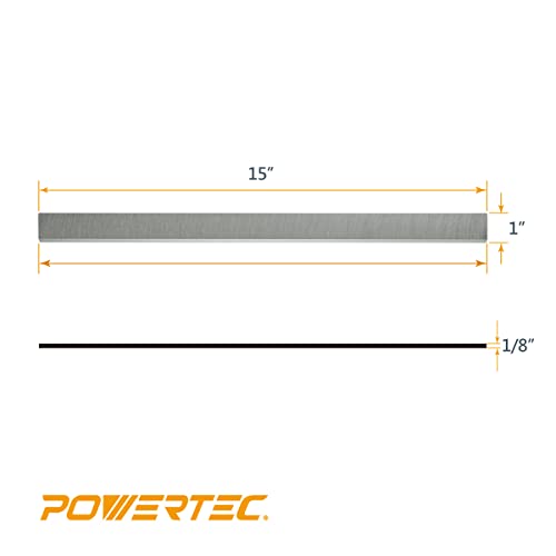 POWERTEC 15 Inch Planer Blades for Delta DC-380, 22-677, 22-680, 22-780X, 22-785X, 22-790X, 22-795X Planer, Replacement for 22-677 Planer Knives, Set of 3 (128050) - Image 3