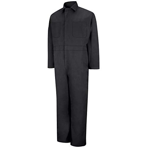Red Kap Men's Tall Size Twill Action Back Coverall, Black, 44 Long - Image 2