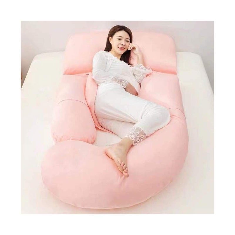 Moro Moro 3 Maternity Support Pillow Maternity Pillow Body Pillow For Extra Long Full Body, With Replaceable And Washable Cover, Detachable，Waist Support Pillow Body Pillows For Adults (Color : Pink)
